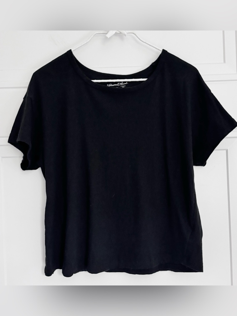 Universal Thread Short-Sleeve Crewneck Relaxed Tee Black, XS